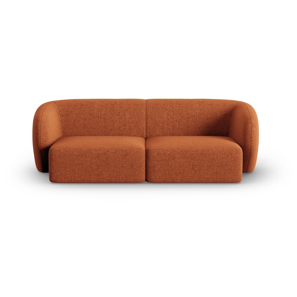 Terrakotta színű zsenília kanapé 188 cm Paolo – Milo Casa