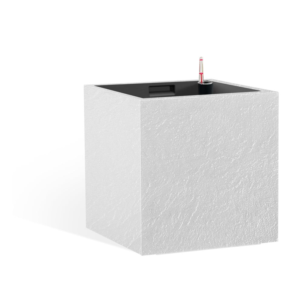 Újrahasznosított műanyag önöntözős virágcserép Cubico Stone – Flower Lover