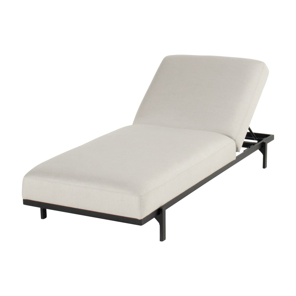 Világosszürke párnázott kerti napozóágy Lucas – Hartman