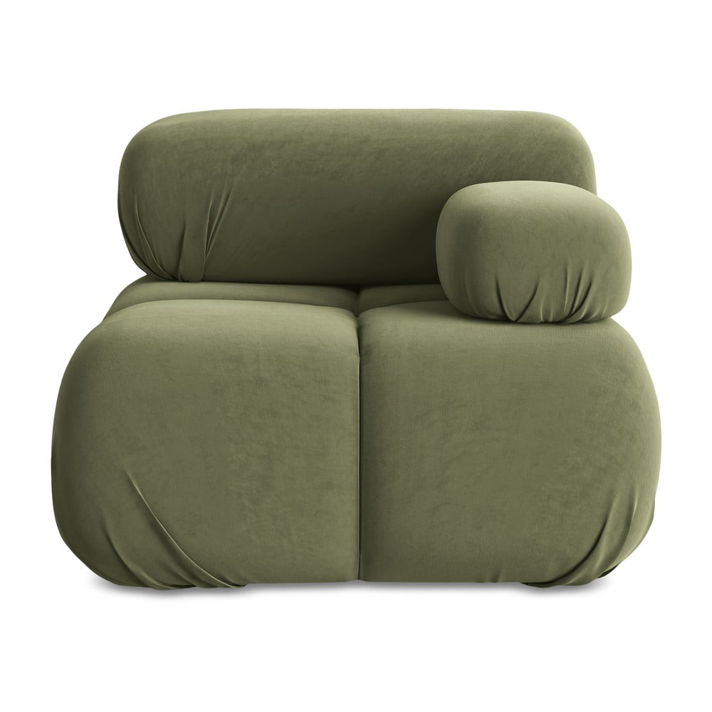 Világoszöld bársony kanapé modul (jobb oldali) Lokua – Makamii