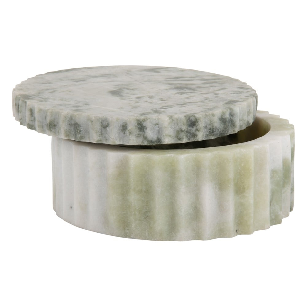 Világoszöld dekoratív kő tárolódoboz ø 15x6 cm Marble – PT LIVING