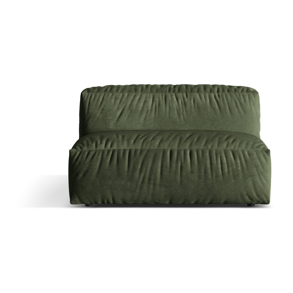 Zöld bársony kanapé modul (középső rész) Martina – Micadoni