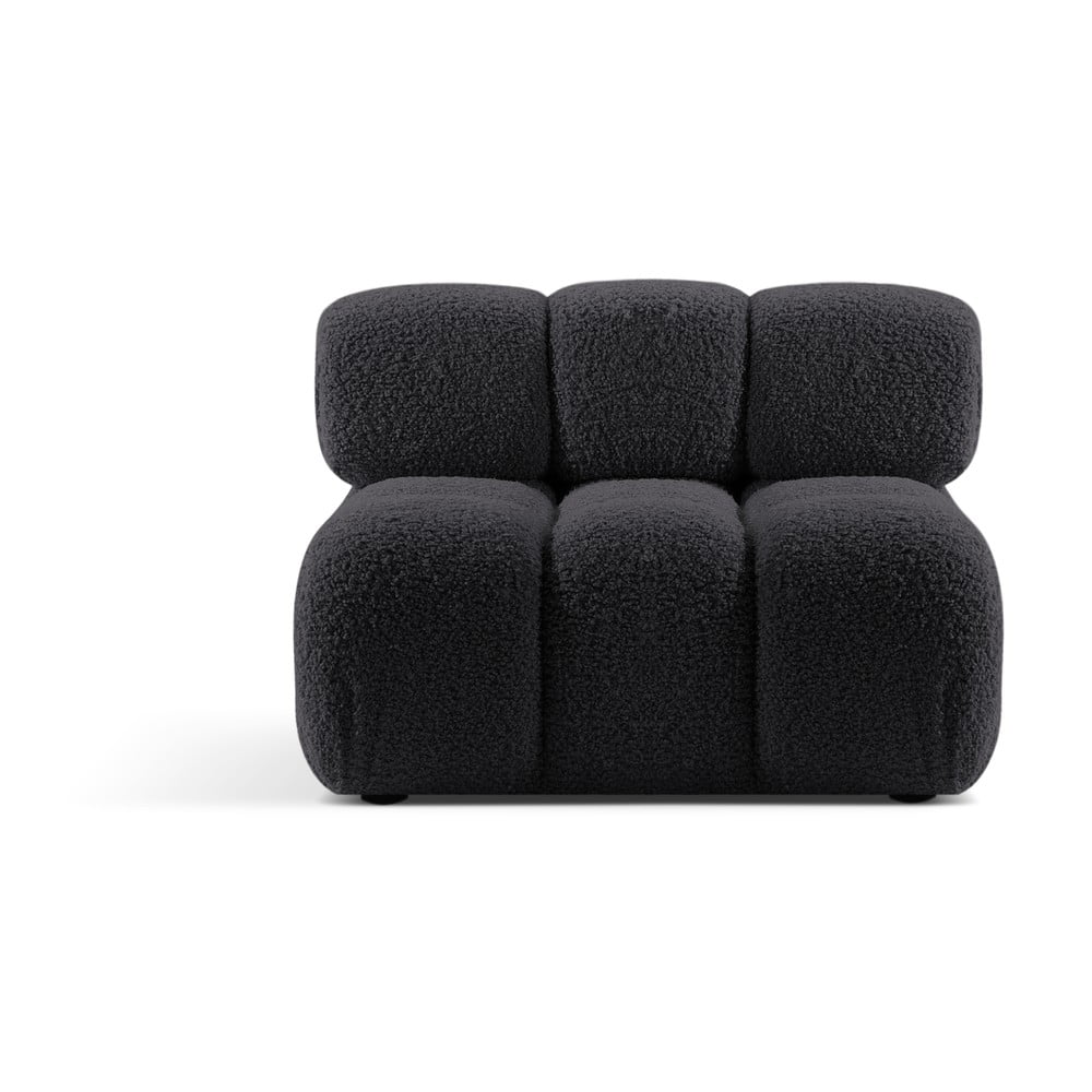 Antracitszürke buklé kanapé modul (középső rész) Bellis – Micadoni Home