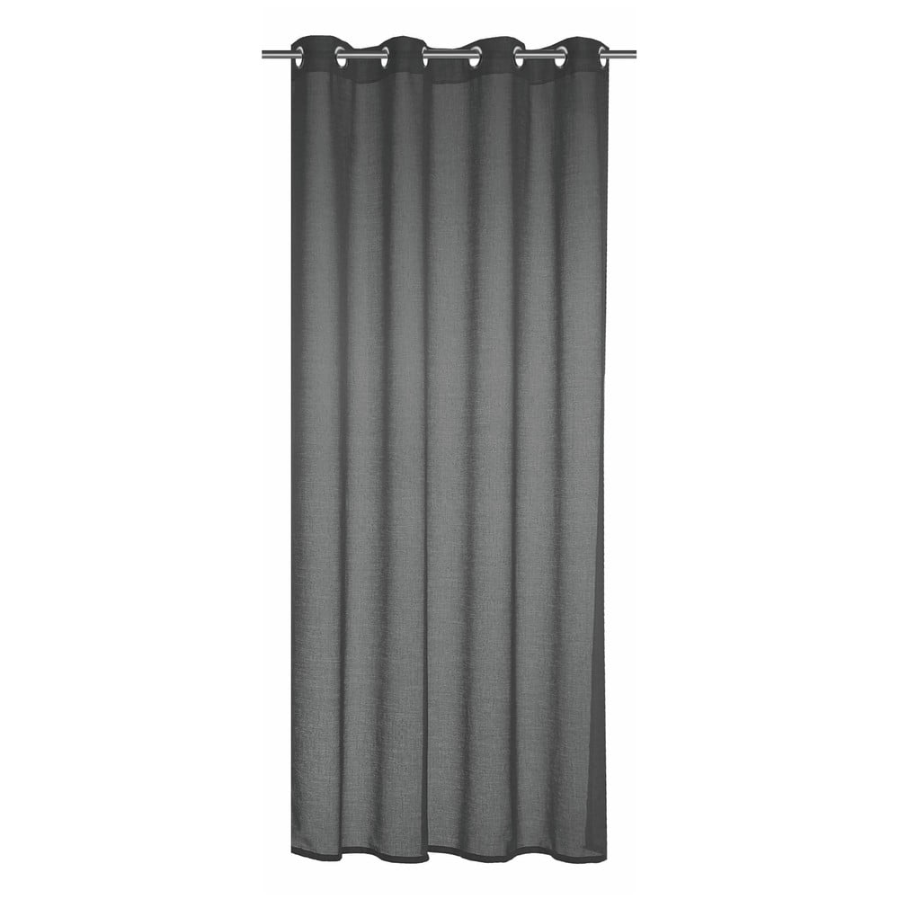 Antracitszürke függöny 140x245 cm Struktura Uni – Sehlbach