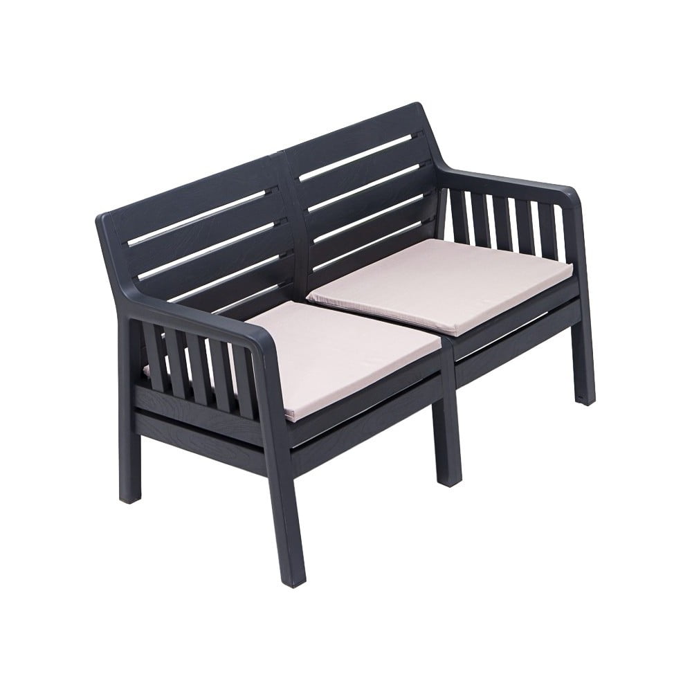 Antracitszürke kerti kanapé Lara – Floriane Garden