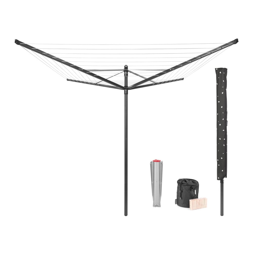 Antracitszürke kerti ruhaszárító 50 m Lift-O-Matic – Brabantia