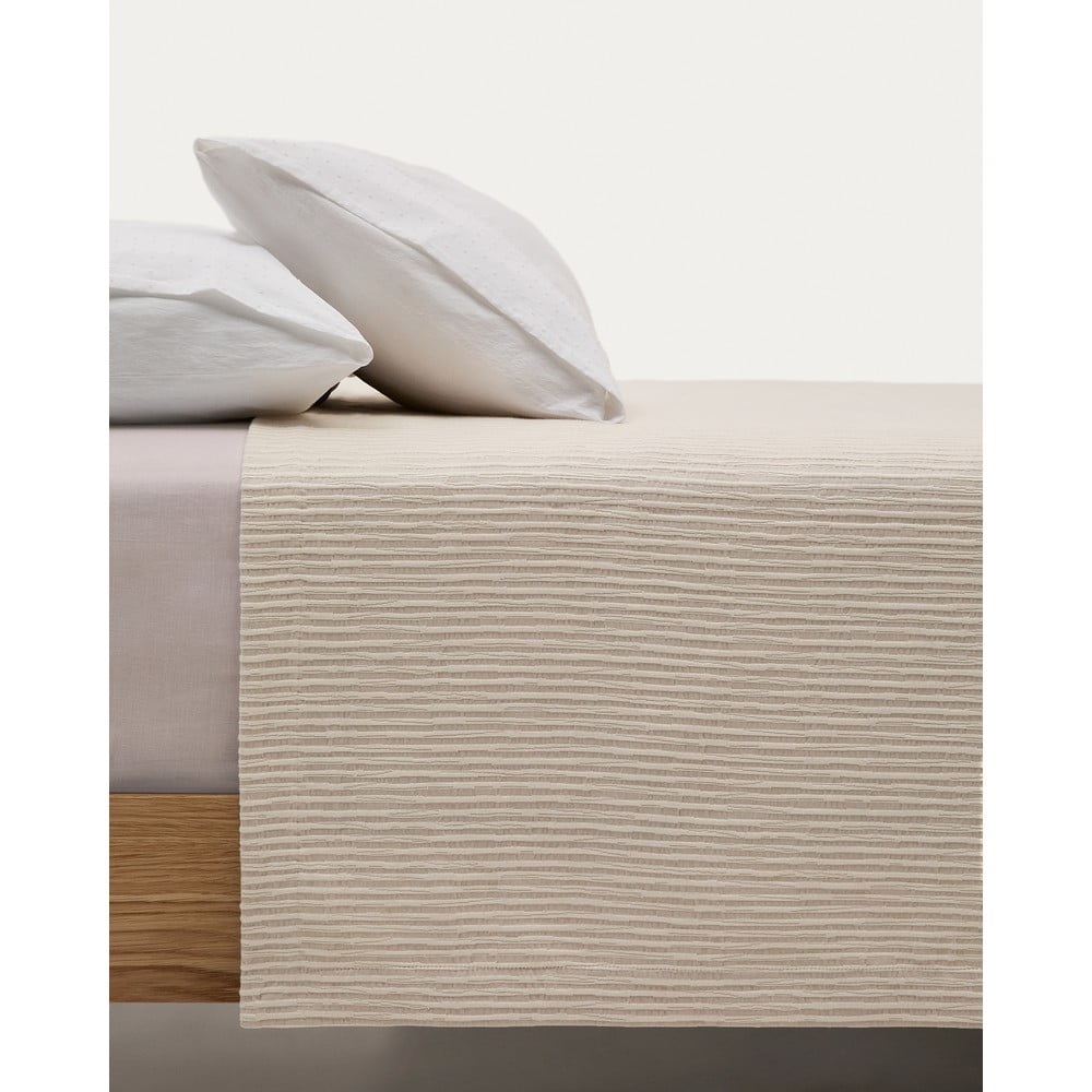 Bézs jacquard steppelt ágytakaró 240x260 cm Vindi – Kave Home