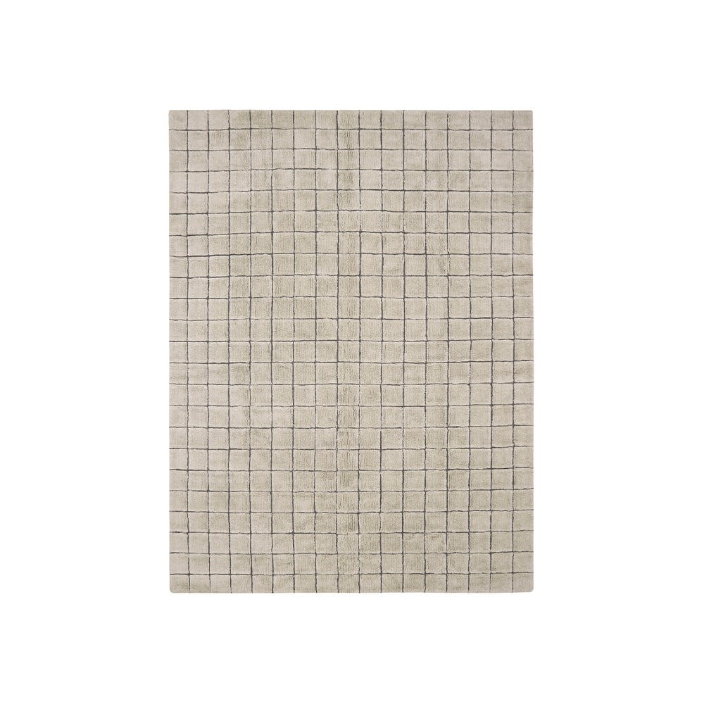 Bézs kézi szövésű gyapjú szőnyeg 230x300 cm Mosaic Sandstone – Lorena Canals