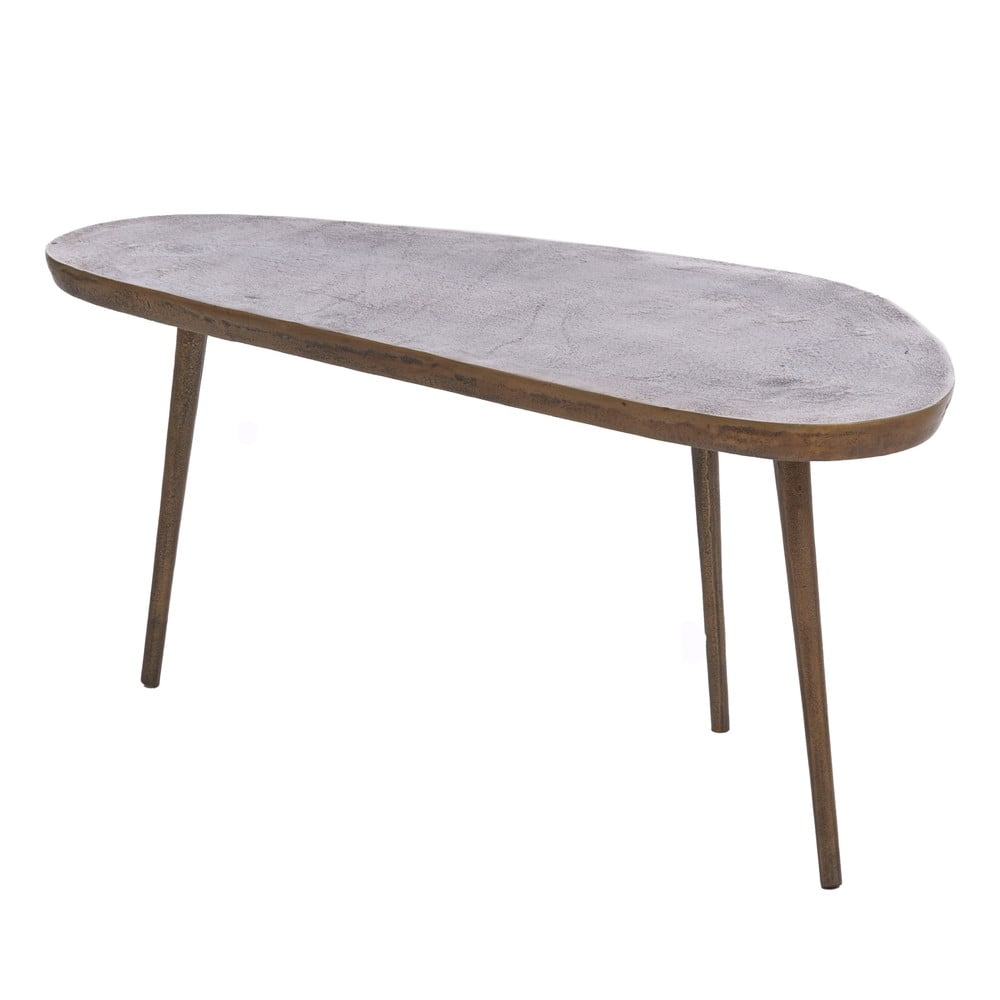 Bronzszínű fém dohányzóasztal 42x87 cm Puno – Light & Living