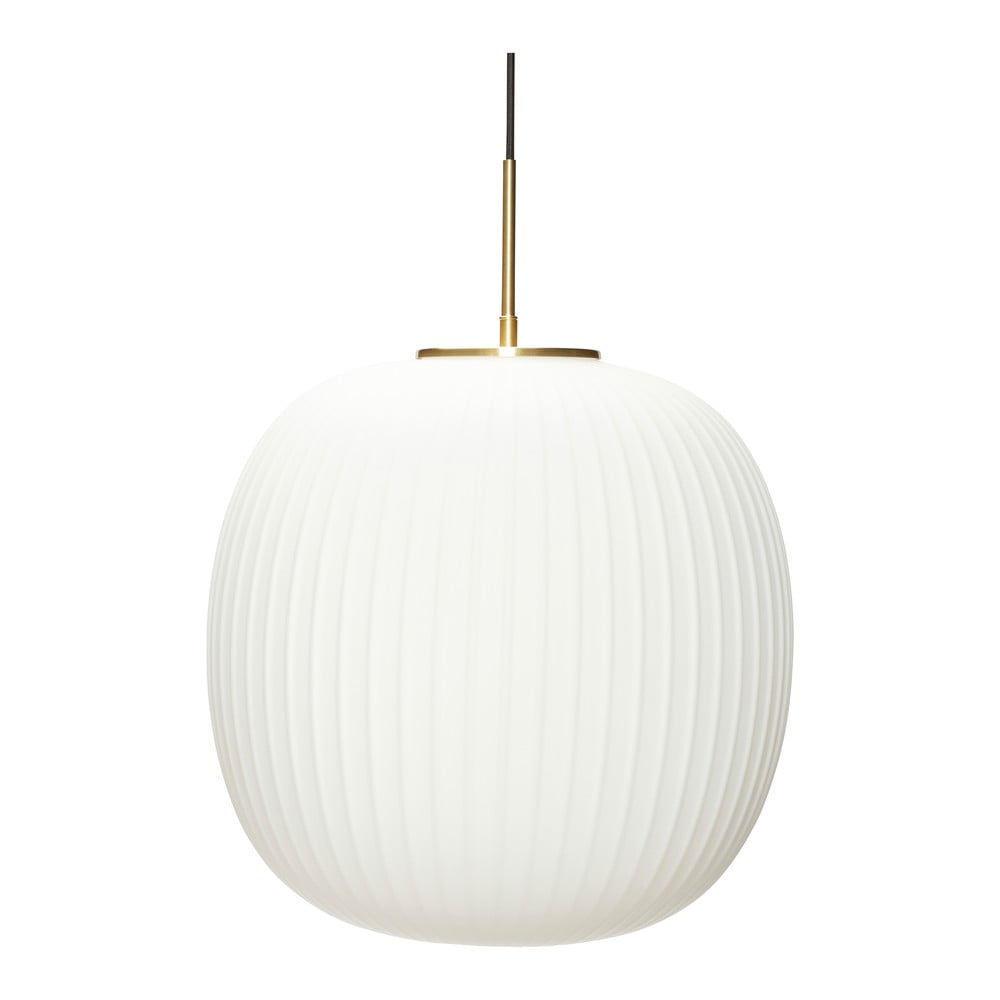 Fehér függőlámpa üveg búrával ø 40 cm Serene – Hübsch