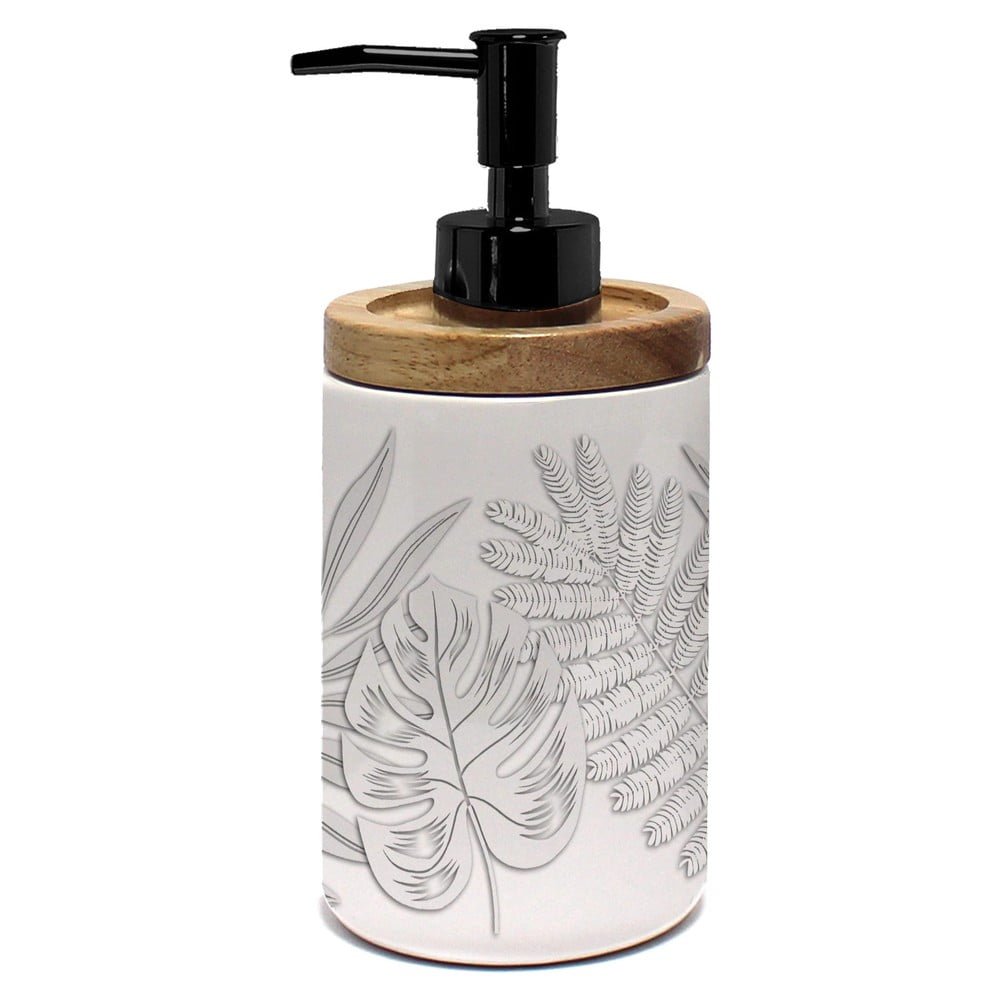 Fehér kerámia szappanadagoló 46 ml Amber – douceur d'intérieur