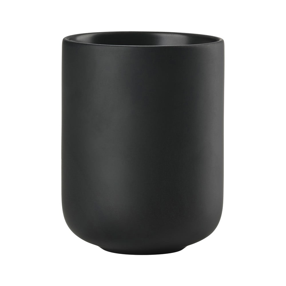 Fekete agyagkerámia fogkefetartó pohár Sensu – Zone