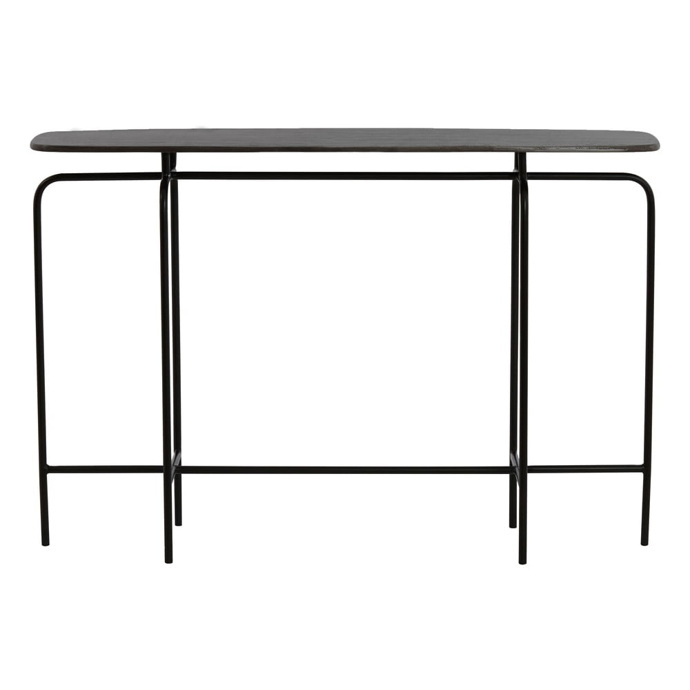 Fekete fém konzolasztal 30x120 cm Zapala – Light & Living