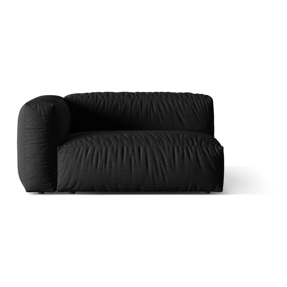 Fekete kanapé modul (bal oldali) Martina – Micadoni Home