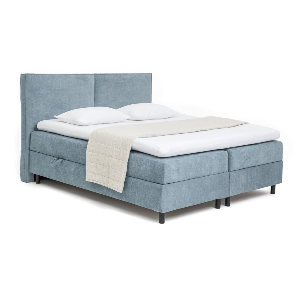 Kék ágyneműtartós boxspring ágy 160x200 cm Elva Bold – Bonami Selection