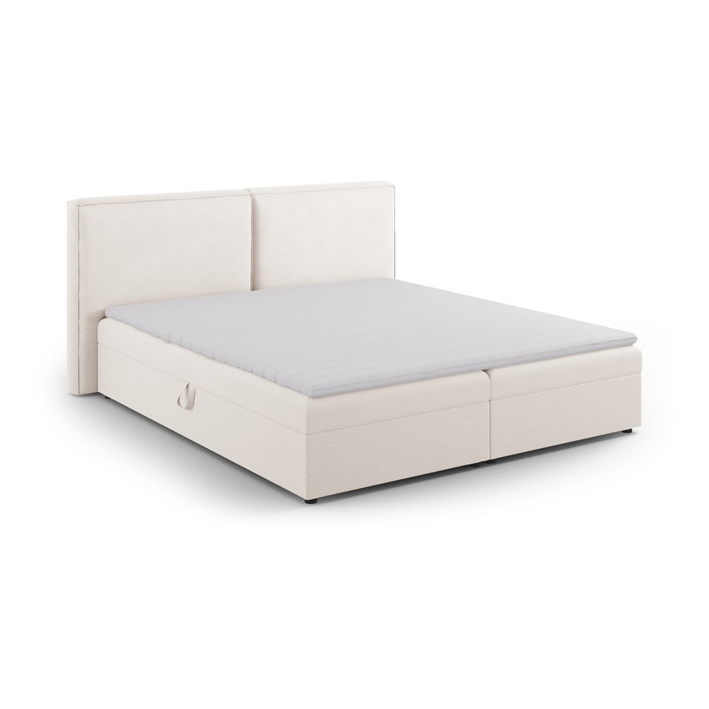 Krémszínű ágyneműtartós boxspring ágy 160x200 cm Arendal – Cosmopolitan Design
