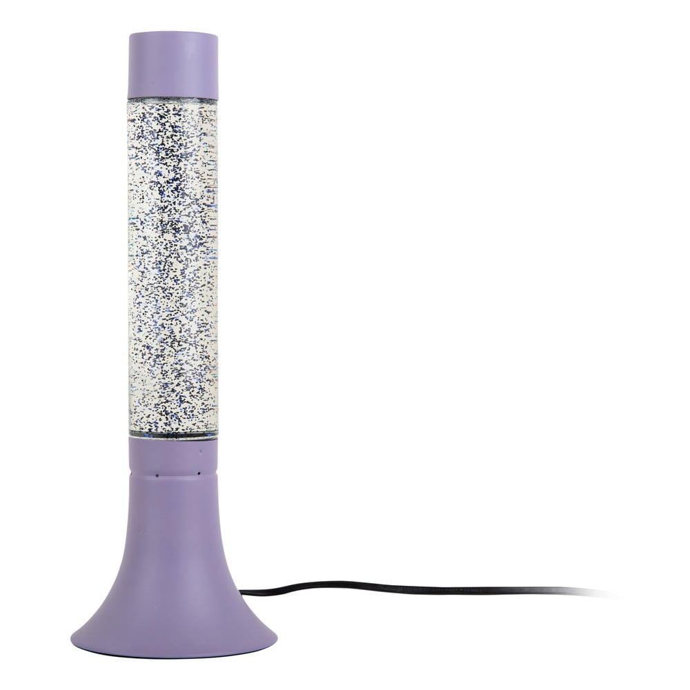 Lila asztali lámpa üveg búrával (magasság 37