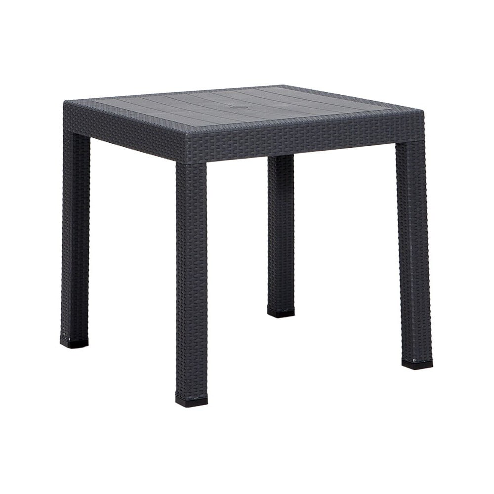 Műanyag kerti étkezőasztal 80x80 cm Rattan – Floriane Garden