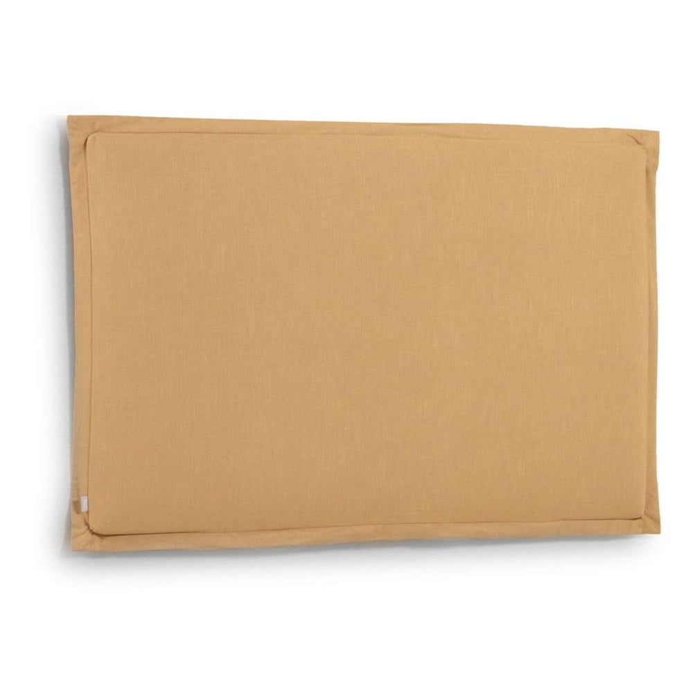 Mustársárga kárpitozott ágytámla 166x106 cm Tanit – Kave Home