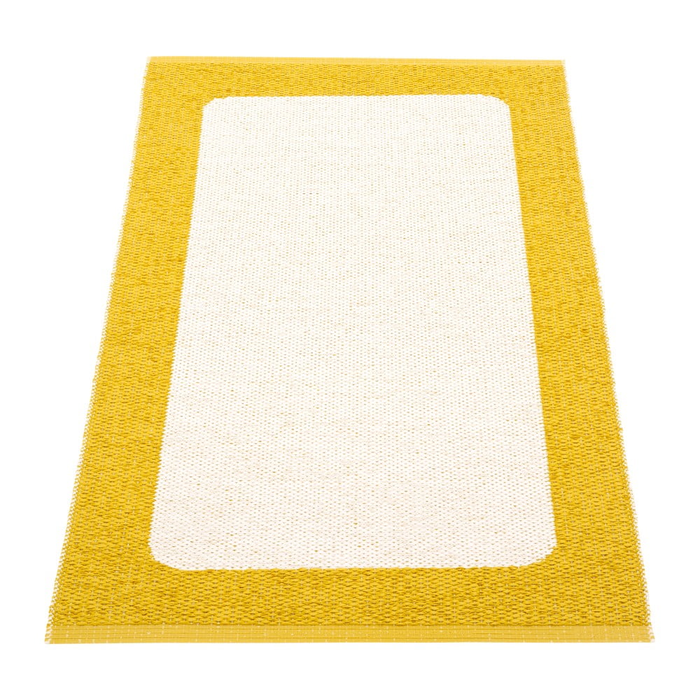 Mustársárga-krémszínű kültéri-beltéri szőnyeg 70x120 cm Ilda Mustard – Pappelina