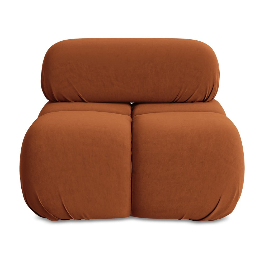 Narancssárga bársony kanapé modul (középső rész) Lokua – Makamii