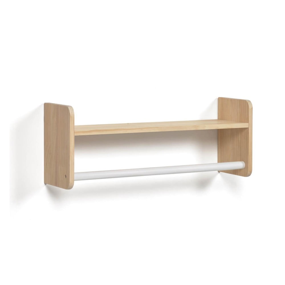 Natúr színű borovi fenyő fali gyerek fogas 52