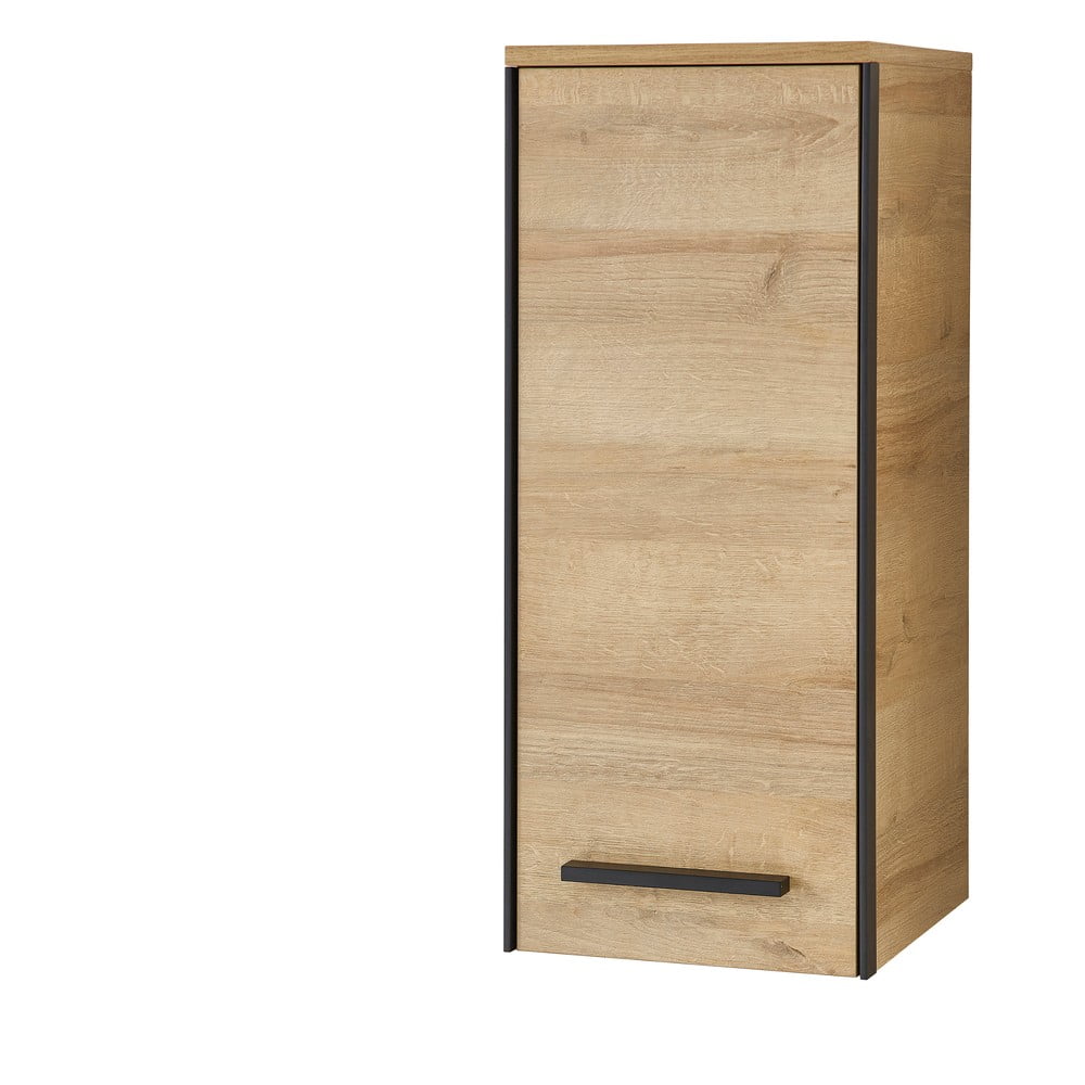 Natúr színű fali fürdőszoba szekrény tölgyfa dekorral 70x30 cm Quickset 395 – Pelipal