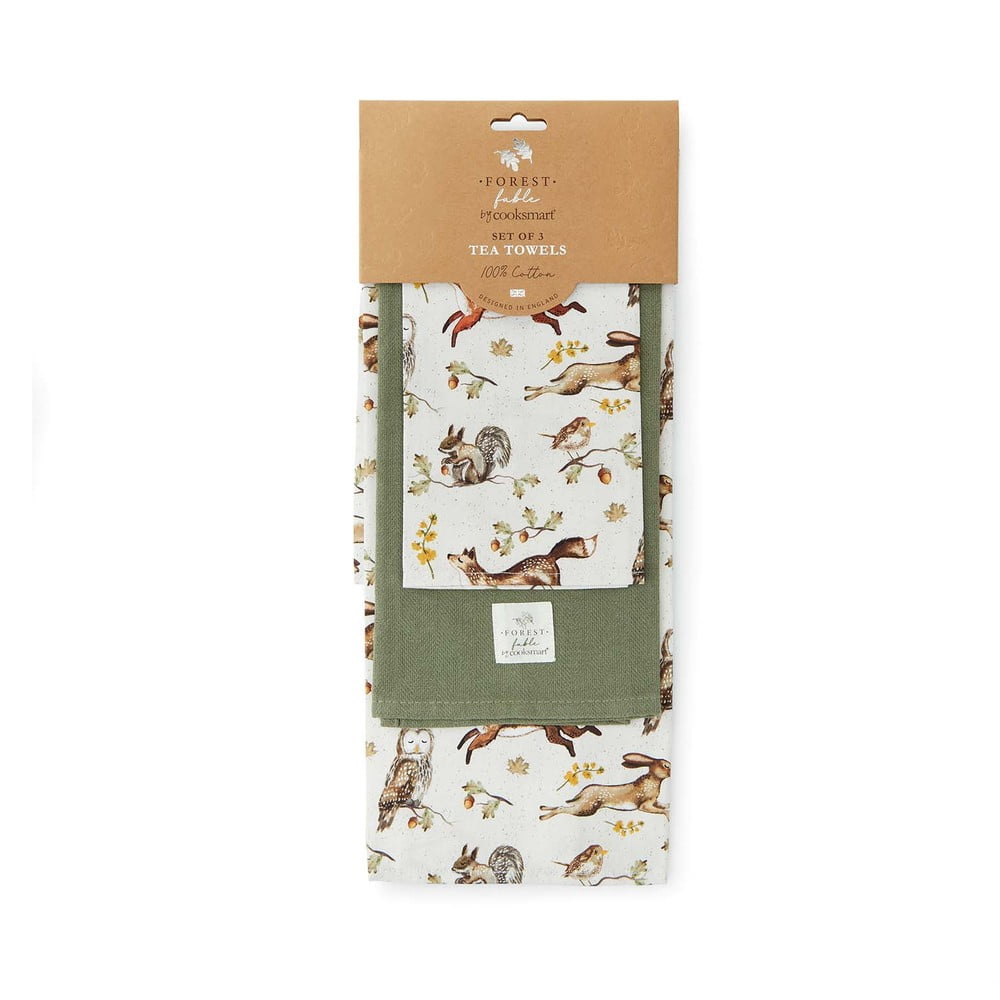 Pamut konyharuha szett 3 db-os 45x65 cm Forest Fable – Cooksmart ®