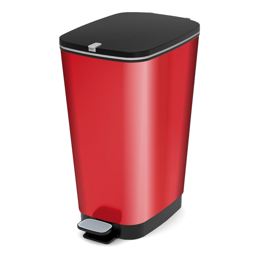 Piros műanyag pedálos szemetes 50 l Chic Bin – KIS