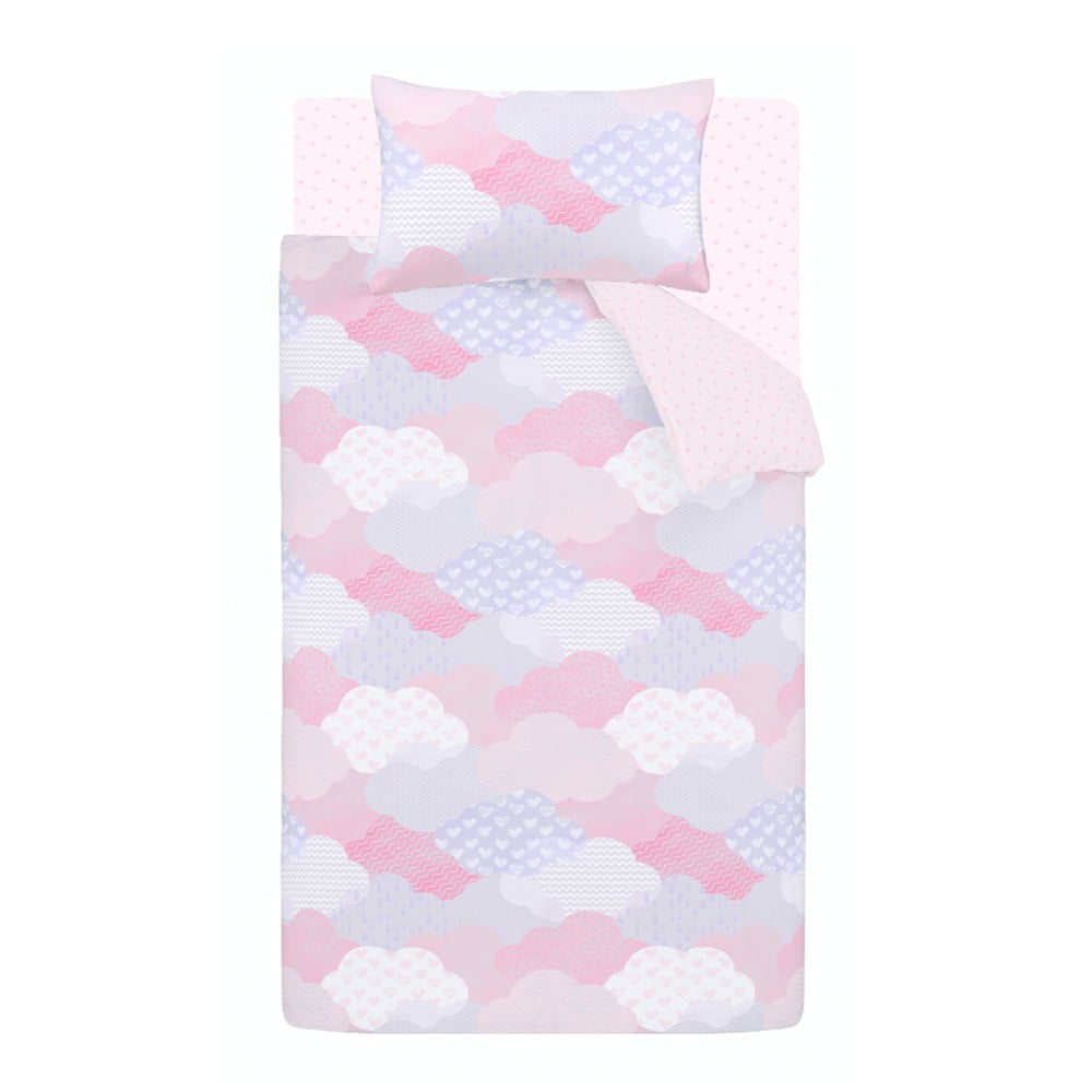 Rózsaszín egyszemélyes mikroszálas gyerek ágyneműhuzat 135x200 cm Soft as a Cloud – Catherine Lansfield
