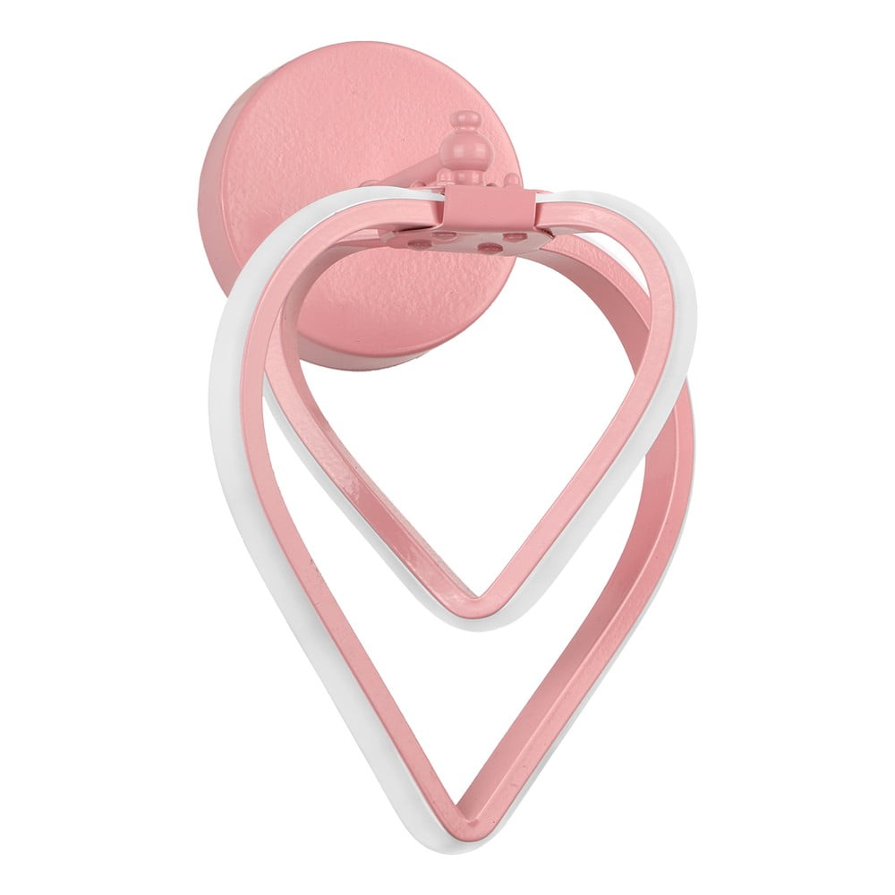 Rózsaszín fém LED fali lámpa Sevinc – Squid Lighting