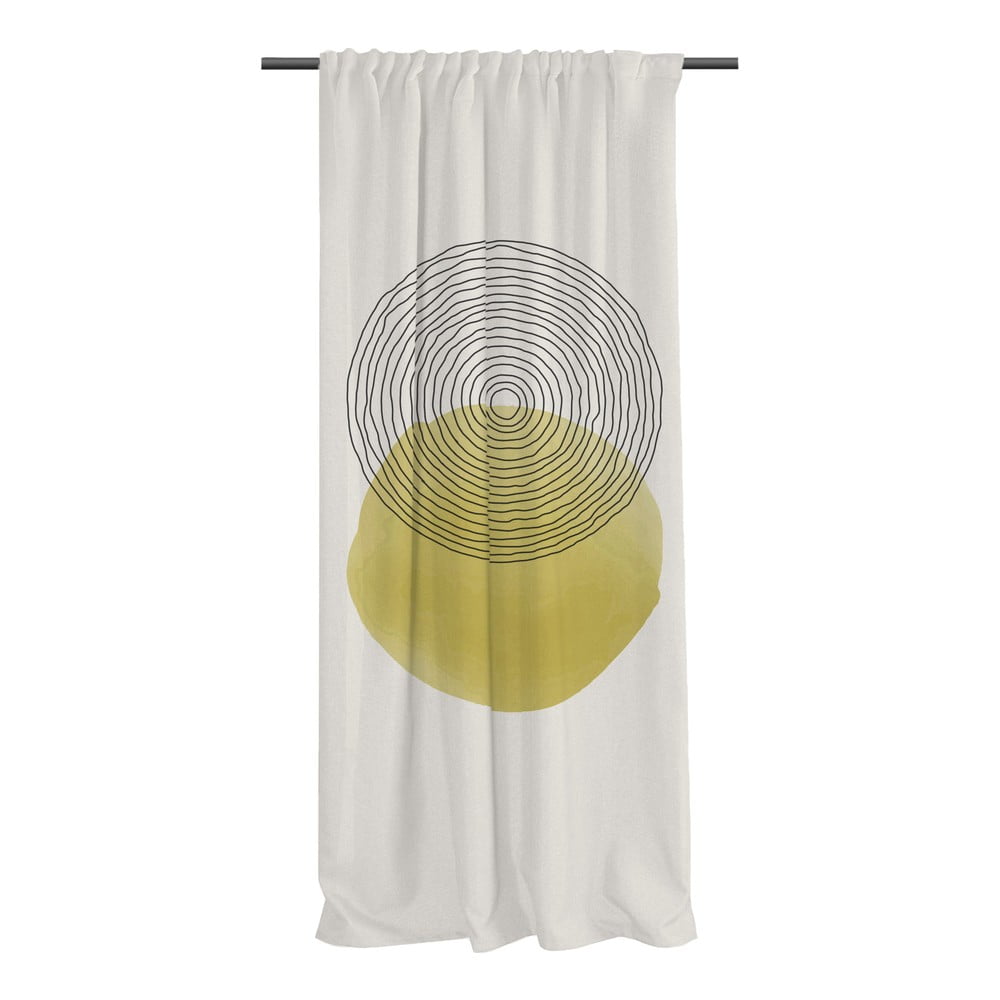 Sárga-bézs pamut-szatén függöny 110x250 cm Rising Sun – Butter Kings