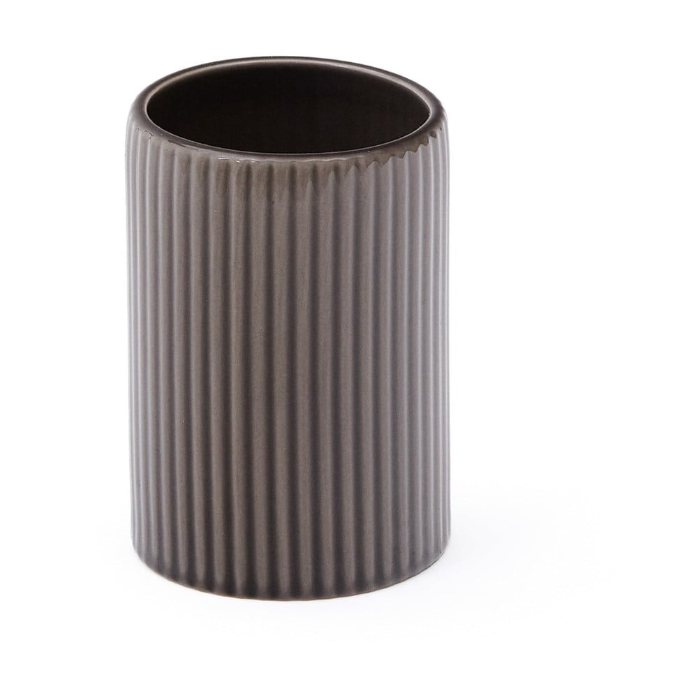 Sötétbarna kerámia fogkefetartó pohár Selime – Kave Home