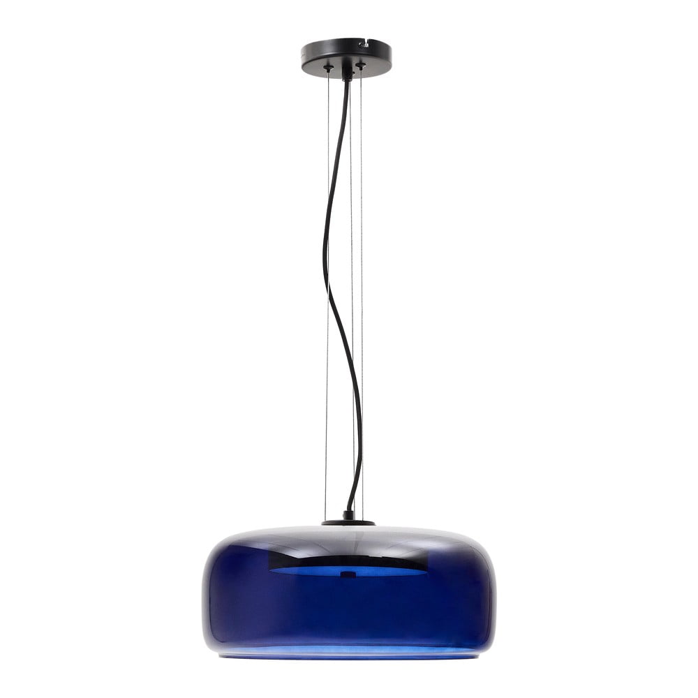 Sötétkék LED függőlámpa üveg búrával ø 38 cm Reig – Kave Home