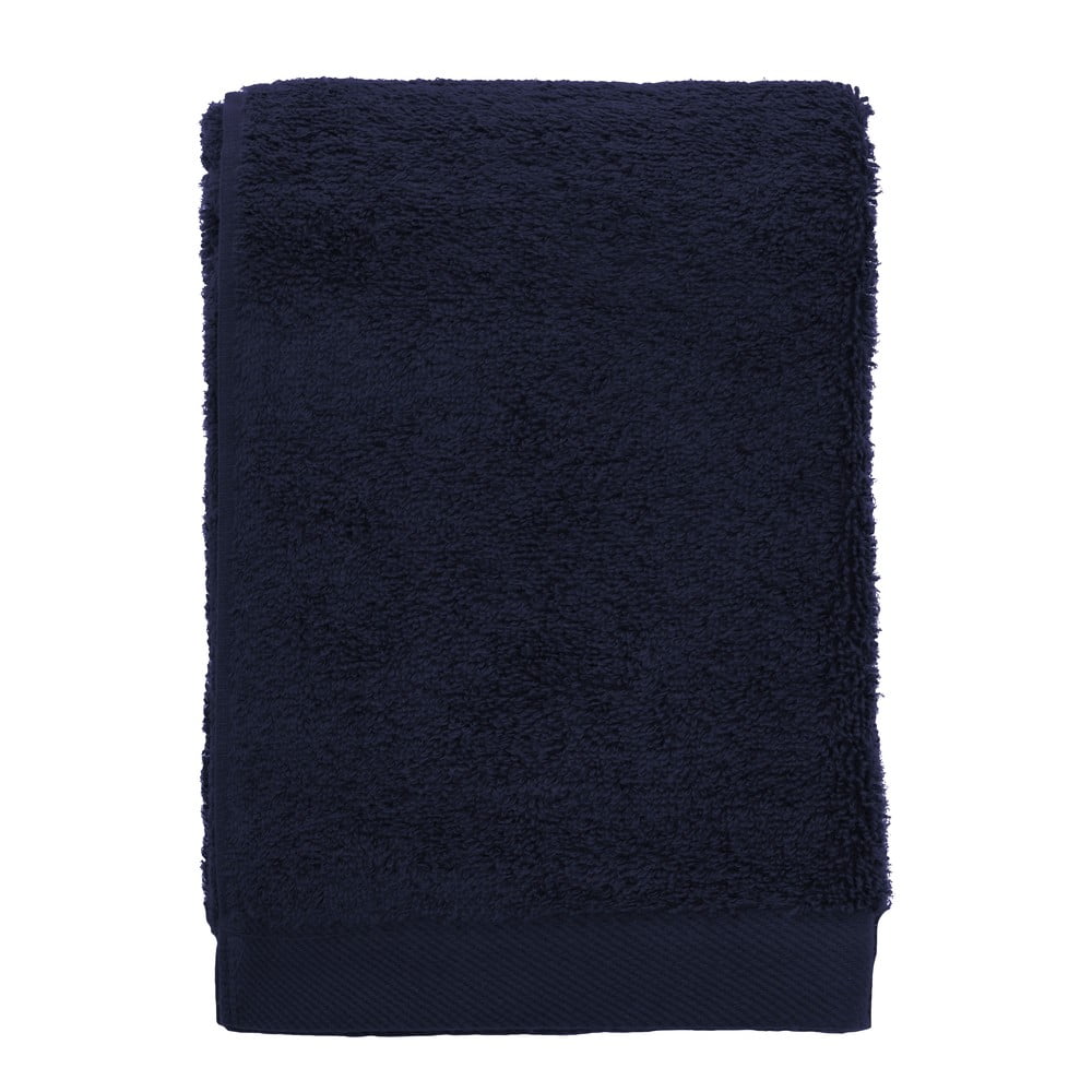 Sötétkék frottír pamut törölköző 50x100 cm Comfort – Södahl