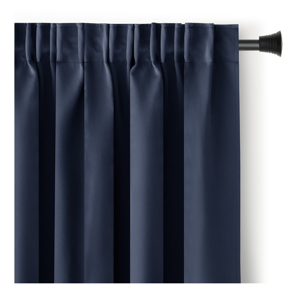 Sötétkék sötétítő termo függöny 140x270 cm Pleat – Restilo