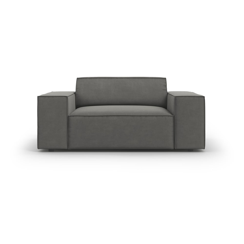 Szürke bársony fotel Jodie – Micadoni Home