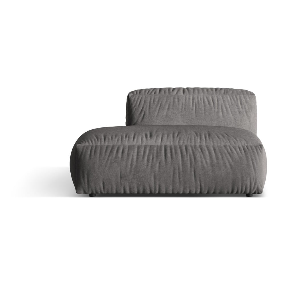 Szürke bársony kanapé modul (bal oldali) Martina – Micadoni