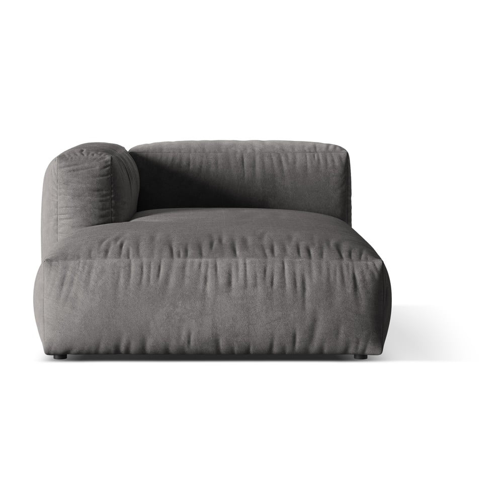 Szürke bársony kanapé modul (bal oldali) Martina – Micadoni
