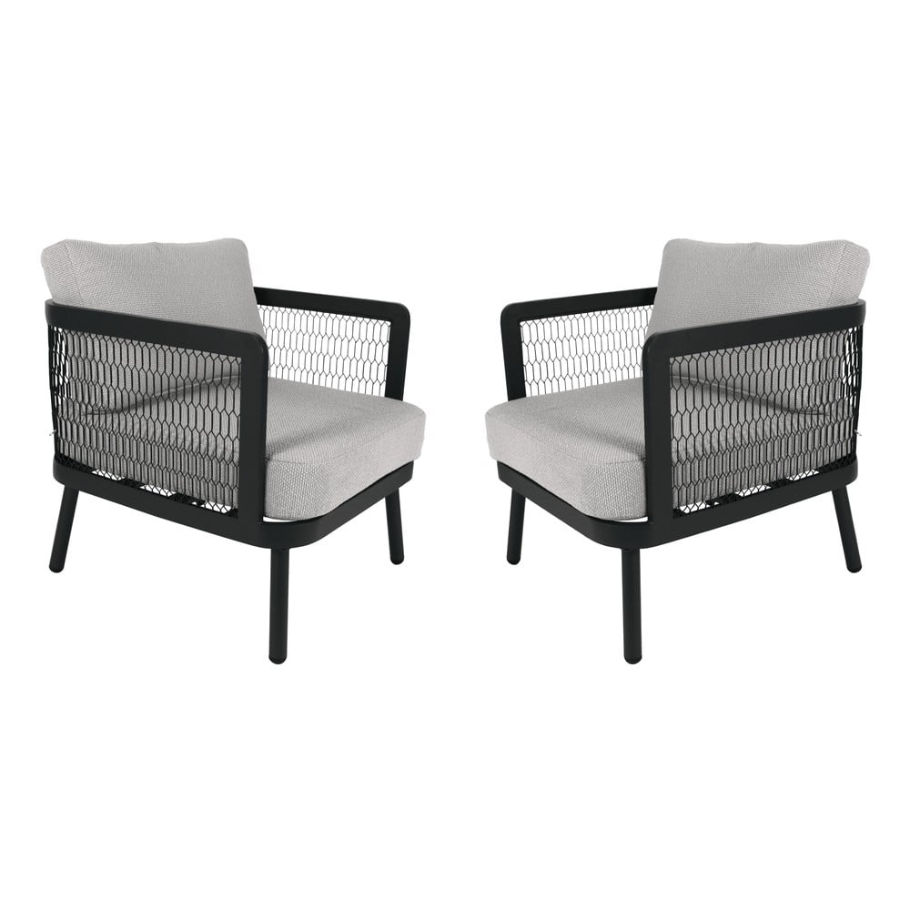 Szürke fém kerti fotel Edinburgh Duo – Rojaplast