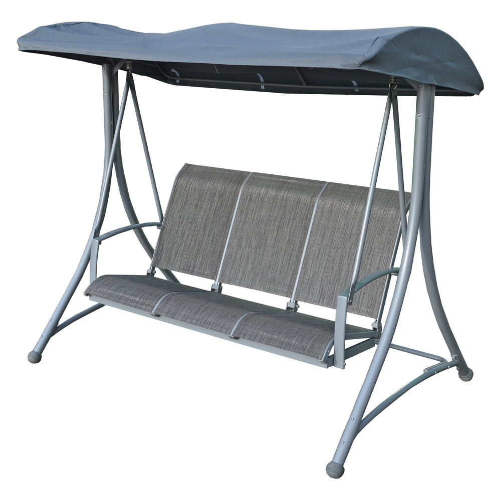 Szürke fém kerti hintaágy Hollywood – Rojaplast