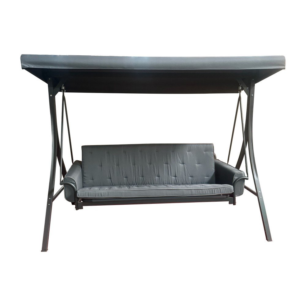 Szürke fém kerti hintaágy Madrid – Rojaplast