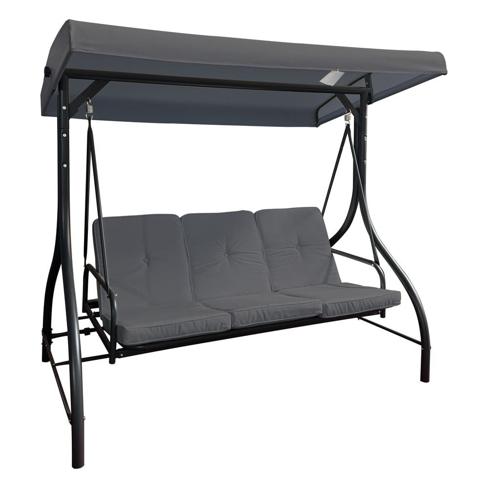 Szürke fém kerti hintaágy Paris – Rojaplast