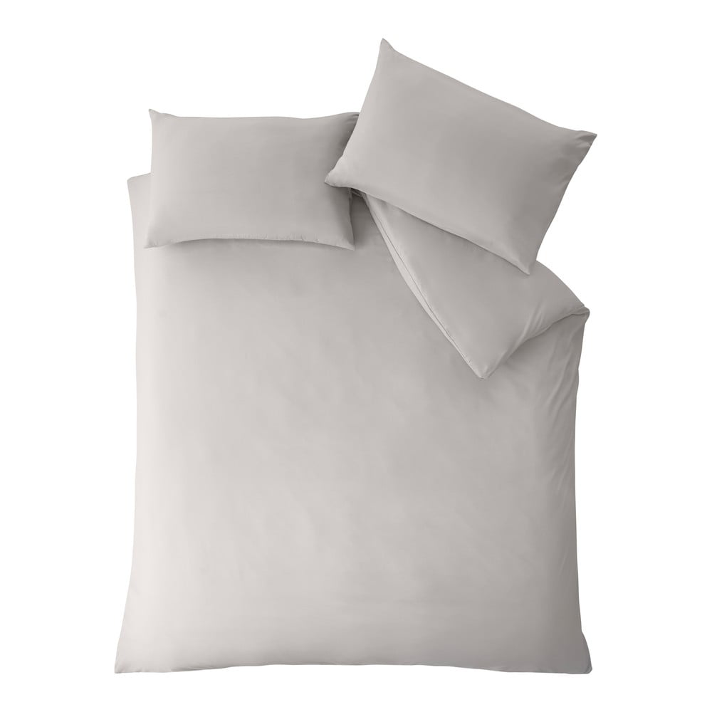 Szürke kétszemélyes hosszabbított mikroszálas ágyneműhuzat 230x220 cm So Soft Easy Iron – Catherine Lansfield