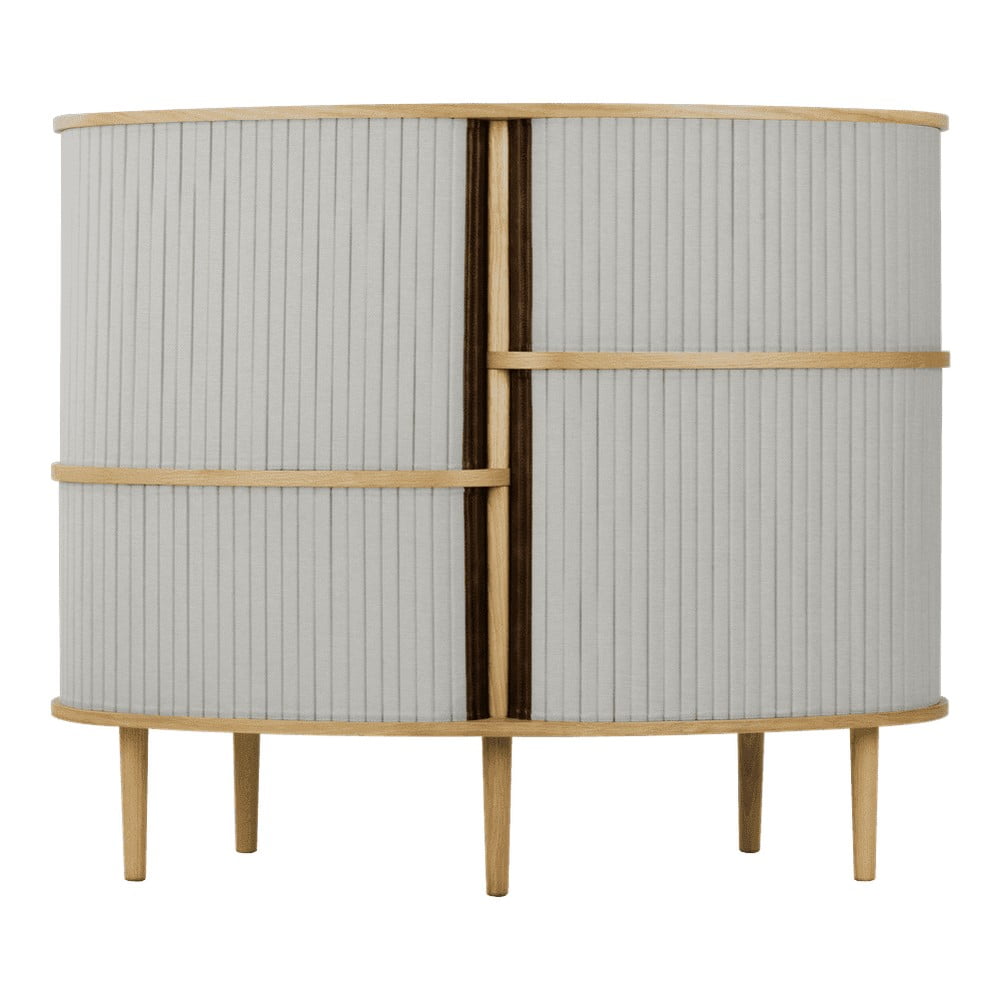 Szürke-natúr színű szekrény tolóajtóval