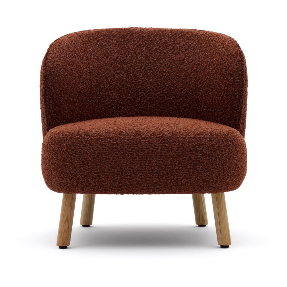 Terrakotta színű buklé fotel Ulit – Kave Home