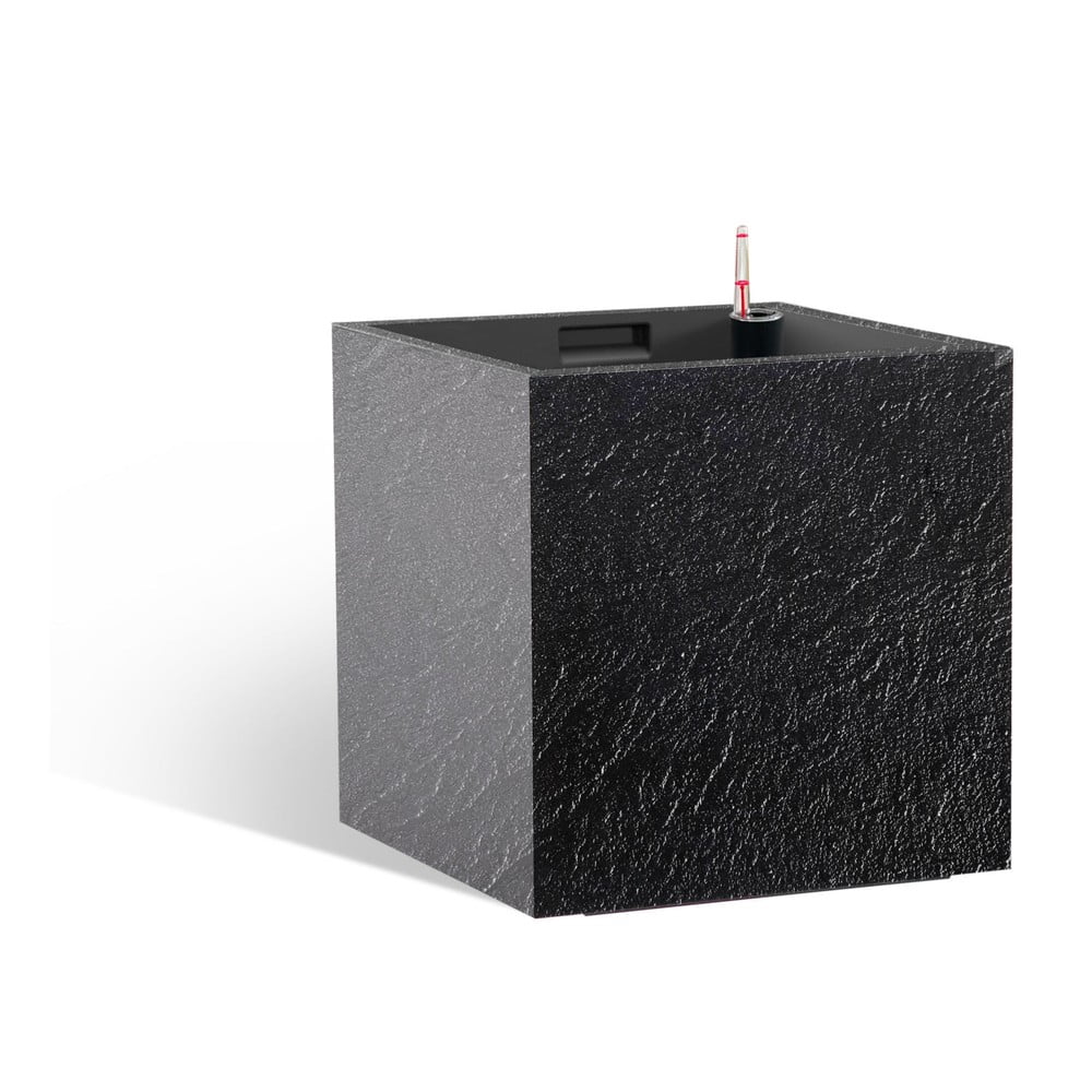 Újrahasznosított műanyag önöntözős virágcserép Cubico Stone – Flower Lover