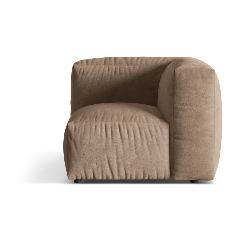 Világosbarna bársony kanapé modul (variálható sarok) Martina – Micadoni