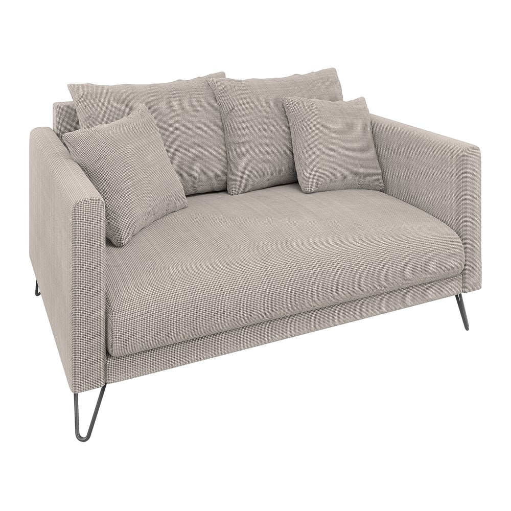 Világosbarna zsenília kanapé 140 cm Freya – Ropez