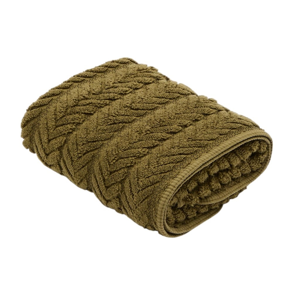 Zöld frottír pamut törölköző 50x90 cm Rune – Kave Home